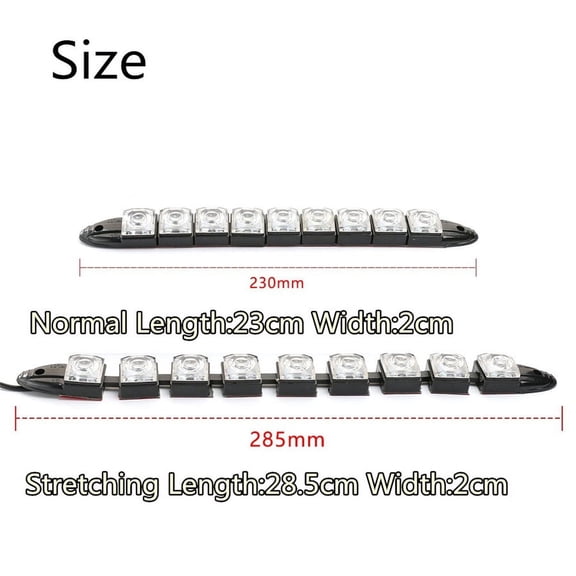 Phyun 9 LED Car Flexible DRL Daytime Running Driving Lamp Fog Light Turn Signal Light