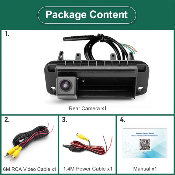 Phyun Ahd 720P Reverse Backup Trunk Handle Camera For Benz C Class C180 C200 C260 Mb W204 W205 S204 W212