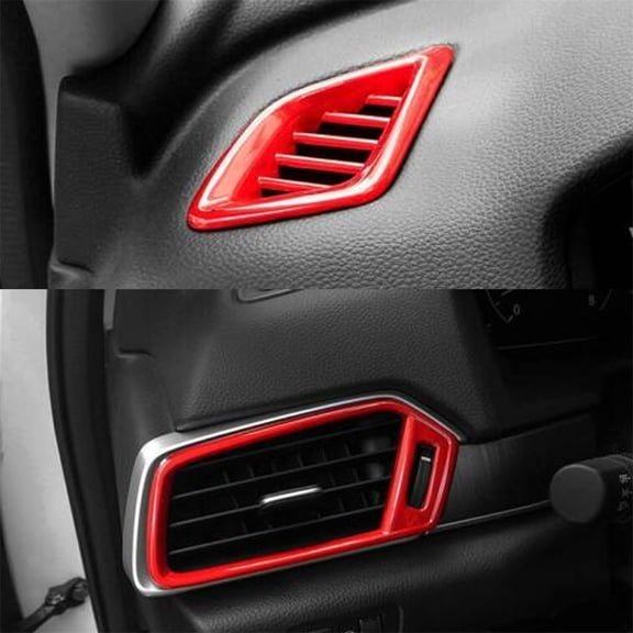 Phyun Air Vent AC Outlet Covers Trim Interior Dashboard Red For Honda Accord 2018-2022