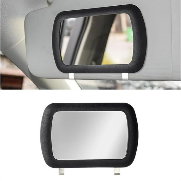 Phyun Black Car Vehicle Clip-On Sun Visor Vanity Mirror Sun-Shading Cosmetic Mirror