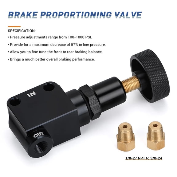 Phyun Brake Proportioning Valve 260-8419 Adjustable Bias Front to Rear For Wilwood