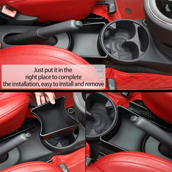 Phyun Car Interior Accessories Handbrake Front Storage Box Abs for Fiat 500 2011-2015