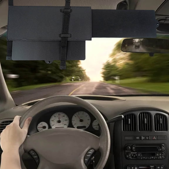 Phyun Car Sun Visor Extender ,One Pull Down Sunshade And One Side Shade Sun Block Piece For Protection From Sun Glare