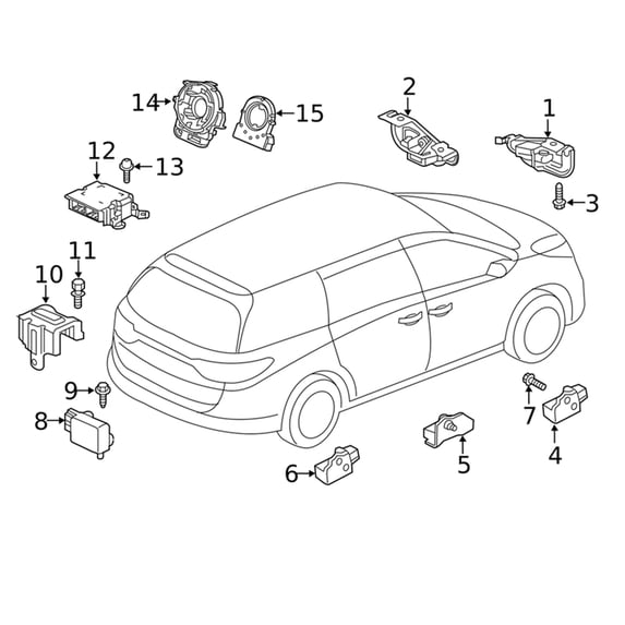 Phyun For Honda 2012-23 Odyssey Hr-V Pilot Cr-V Sensor Assembly Steering 35000-T0A-003