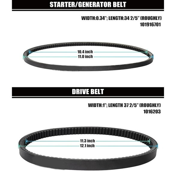 Phyun Golf Cart Belt 1016203 101916701 for Club Car Starter Generator & Drive Ds Precedent