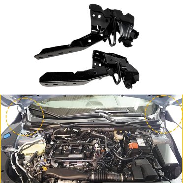 Pair Of Hood Hinges For 2022-2023 Honda Civic Sedan & Hatchback (LX, EX, EX-L, Sport) - Left+Right