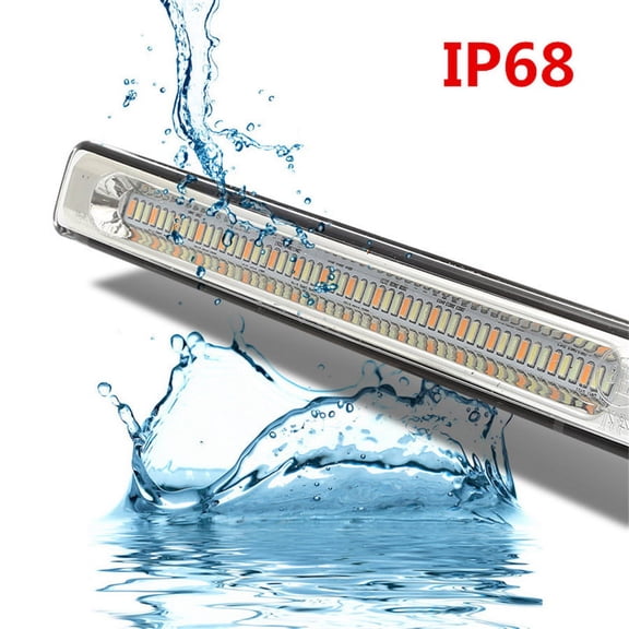 Phyun LED Tricolor Daytime Running Turn Signal Light Car Fog Driving Lamp White+Amber+Blue