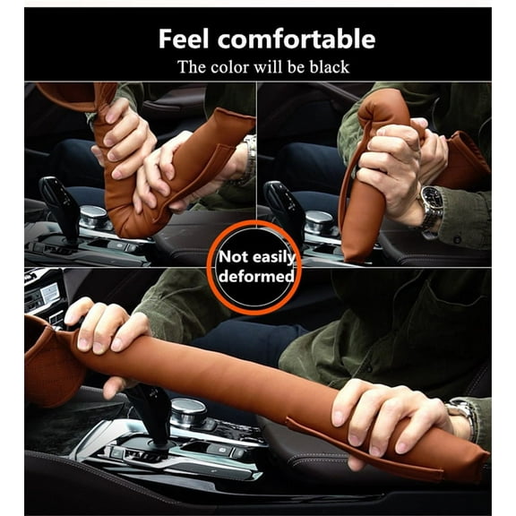 Phyun Leather Car Seat Gap Filler Pockets Multifuntion Auto Seats Leak Stop Pad Soft Padding Phone Cards Cup Bottle Holder Storage Organizers Right Side