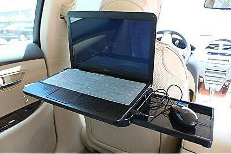 Phyun Multifunctional Foldable Car Steering Wheel Back Seat Tray Table Desk Mount with Drawer For Tablet PC Laptops