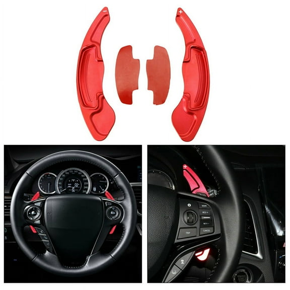 Phyun Red Steering Wheel Paddle Shifter Extension For Honda Accord Civic Cr-V Acura