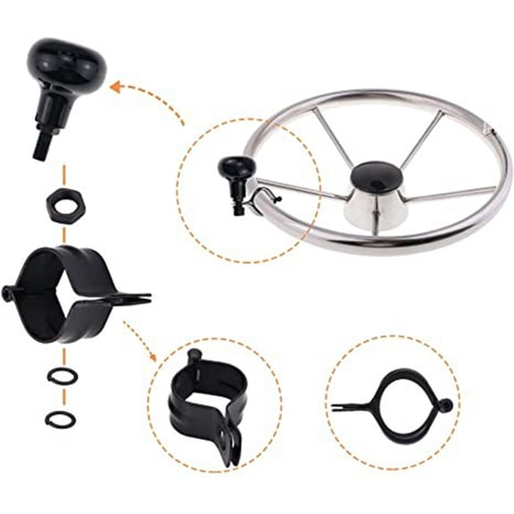 Phyun Steering Wheel Spinner Knob Handle Universal Heavy Duty Truck Power