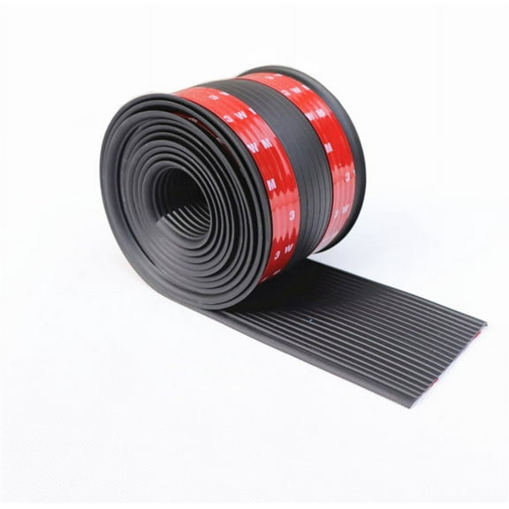 Phyun Universal 2M Flexible Rubber Car Side Skirt Anti-Collision Scratch-Resistant Protective Strip Rocker Splitters Diffuser Winglet Wings Bumper Decorative Strip Scuff Plate Door Sill Strip