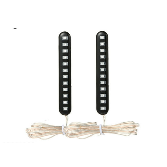 Phyun Universal 2X Sequential Flowing Motorcycle License Plate 24 Led Mini Strips Led Turn Signal Light Indicator
