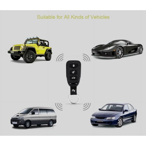 Phyun Universal Car 2Pcs Controllers Remote Kit Door Lock Vehicle Keyless Entry System