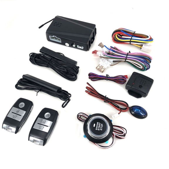 Phyun Universal Car Alarm Passive Keyless One Button Starter System Remote Control Set