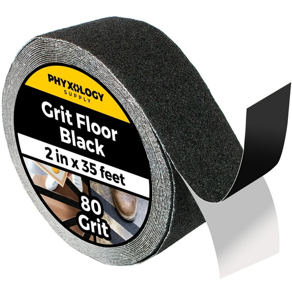 Phyxology Commerical Grade Anti Slip Waterproof Grit Floor Marking Tape, 35' Roll