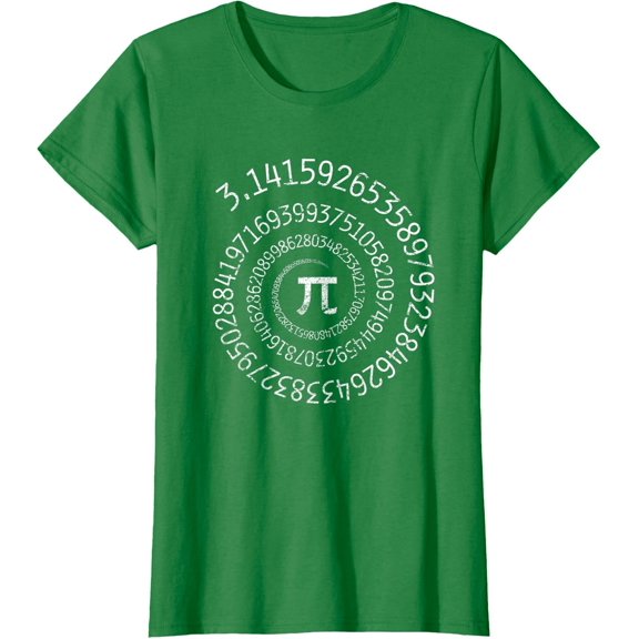 Pi 3.14 Day Spiral Pi Math Design Math School Present Ladies' Crewneck T-Shirt