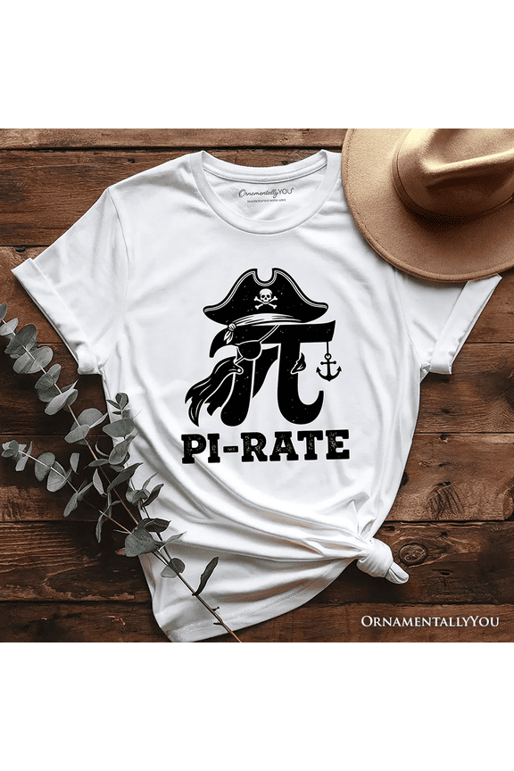 Pi 3.14 Pirate T-Shirt, Funny Math Pun Pi Day Tee
