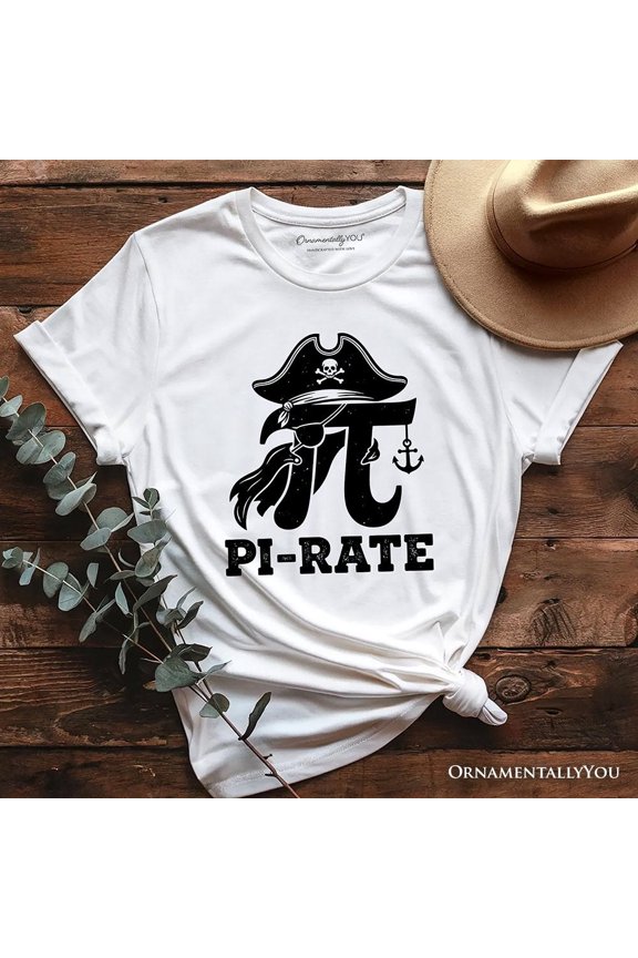 Pi 3.14 Pirate T-Shirt, Funny Math Pun Pi Day Tee