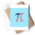 thumbnail image 1 of Pi American Flag Country Art Deco  Fashion Postcards Envelopes Blank Note Cards Mailing, 1 of 4