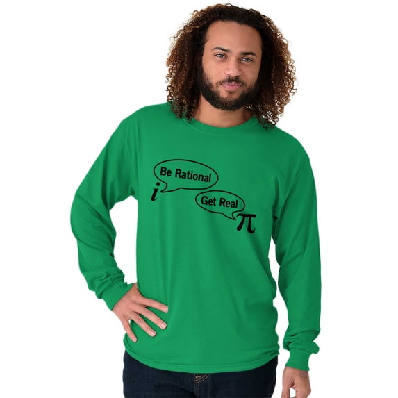 Pi Be Rational Get Real Math Geek Long Sleeve TShirt Men Women Brisco Brands 2X