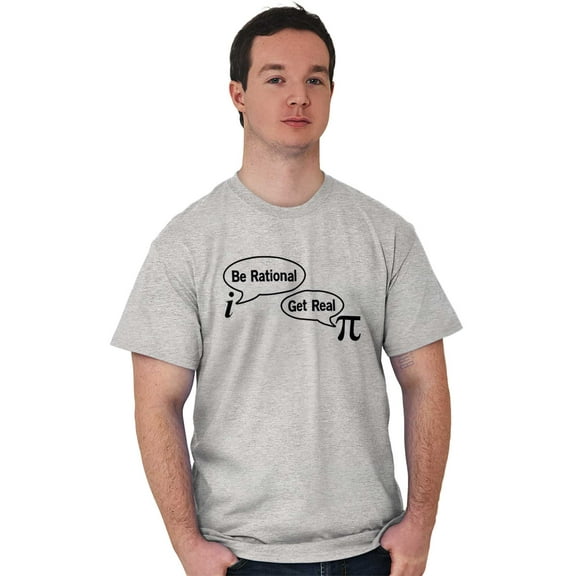 Pi Be Rational Get Real Math Geek Men's Graphic T Shirt Tees Brisco Brands M