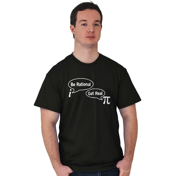 Pi Be Rational Get Real Math Geek Men's Graphic T Shirt Tees Brisco Brands M