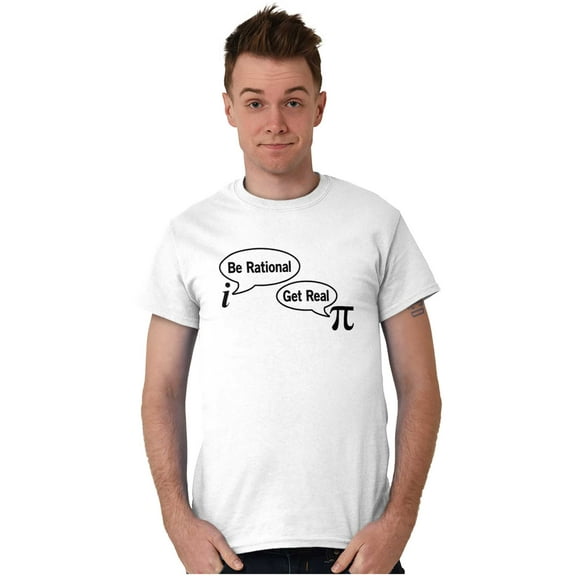 Pi Be Rational Get Real Math Geek Men's Graphic T Shirt Tees Brisco Brands S