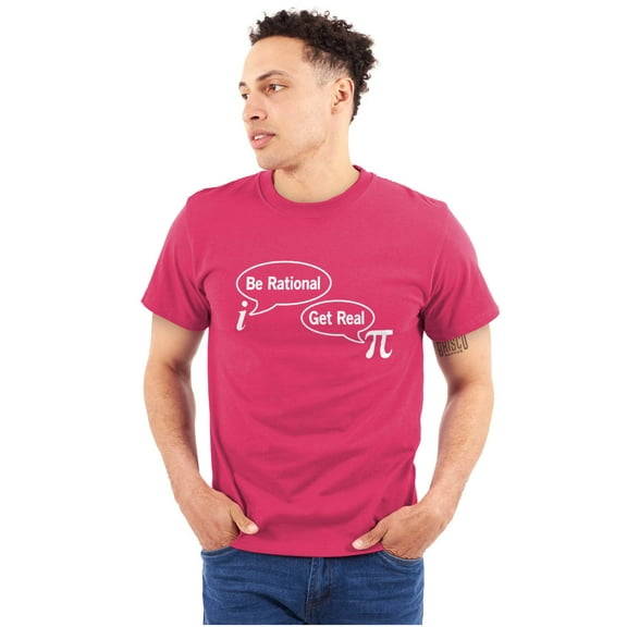 Pi Be Rational Get Real Math Geek Men's Graphic T Shirt Tees Brisco Brands S