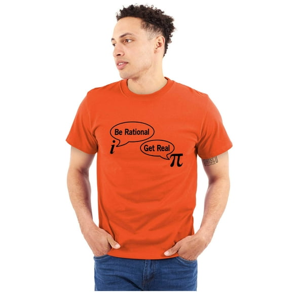 Pi Be Rational Get Real Math Geek Men's Graphic T Shirt Tees Brisco Brands X