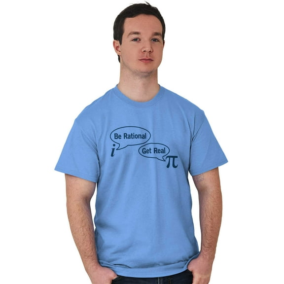 Pi Be Rational Get Real Math Geek Men's Graphic T Shirt Tees Brisco Brands X