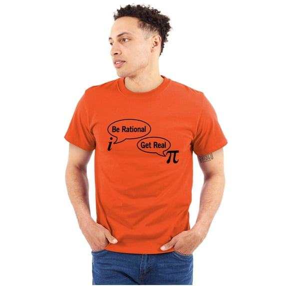 Pi Be Rational Get Real Math Geek Plus Size Crewneck Graphic Tee Shirt Brisco Brands 3X