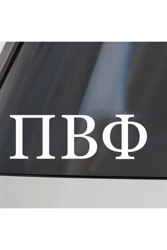 Pi Beta Phi Car Decal Sticker- Greek Letters Design, Officially Licensed Sorority Window Sticker