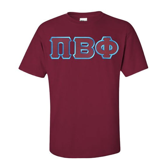 Pi Beta Phi Lettered Tee Large Maroon