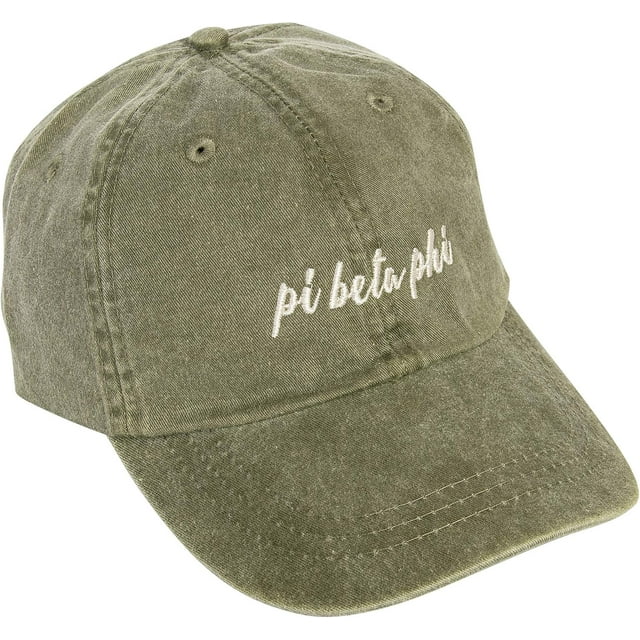 Pi Beta Phi Sorority Baseball Hat – Adjustable Pi Phi Embroidered Cap With Cursive Font (N) Unisex