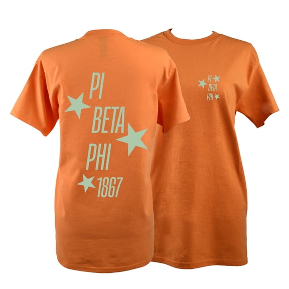 Pi Beta Phi T-Shirt - Showgirl Design, 100% Cotton Soft T-Shirt, Size Medium