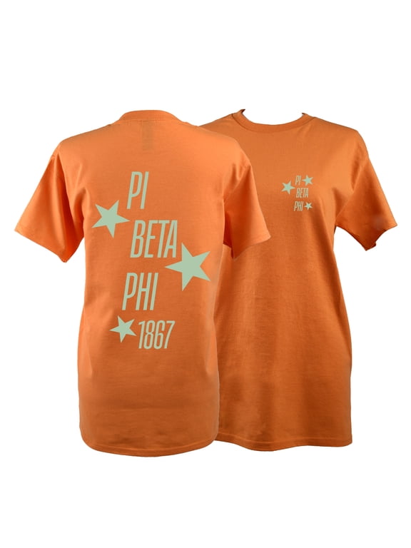 Pi Beta Phi T-Shirt - Showgirl Design, 100% Cotton Soft T-Shirt, Size Medium