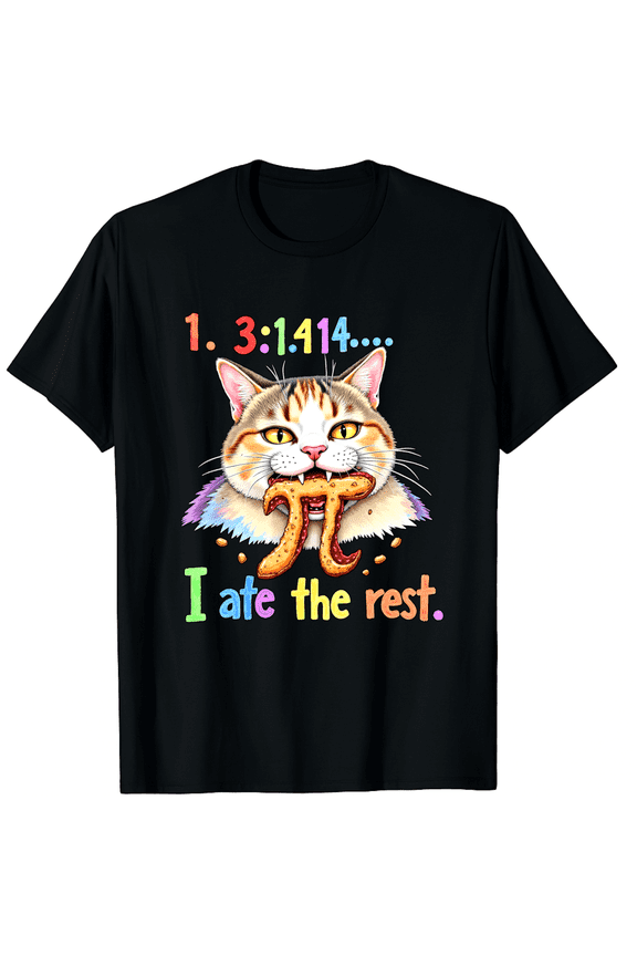 Pi Day 3.14 Pie Menu Poster Math Décor Funny Men Women Short Sleeve Graphic T-Shirt