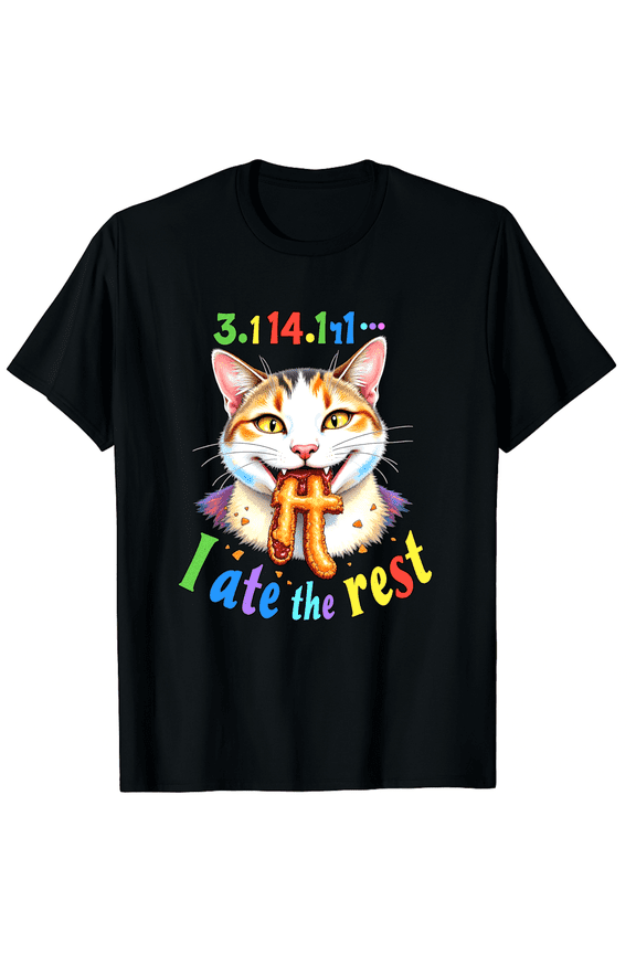 Pi Day 3.14 Pie Menu Poster Math Décor Funny Men Women Short Sleeve Graphic T-Shirt