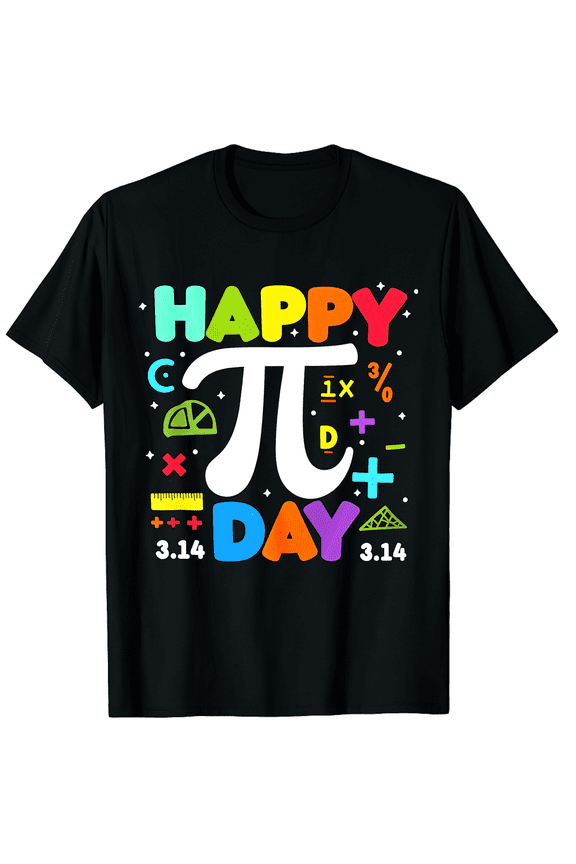 Pi Day 3.14 Pie Symbol Math Teachers Men Women Short Sleeve Graphic T-Shirt
