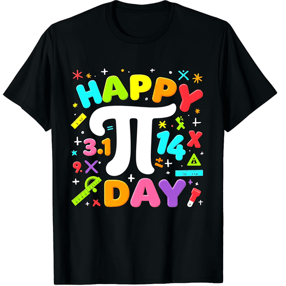 Pi Day 3.14 Pie Symbol Math Teachers Men Women Short Sleeve Graphic T-Shirt