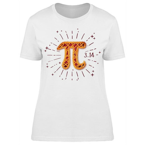 Pi Day Cherry Pie Form Symbol 3. T-Shirt Women -Image by Shutterstock, Female XX-Large