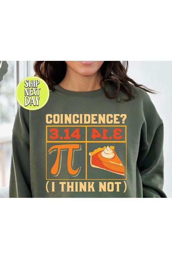 Pi Day Coincidence I Think Not Sweatshirt, Math Teacher Shirts, Math Sweater, Math Lovers Hoodie, 3.14 Pi Day Sweatshirts - Tc220, Sweatshirt Size S-5Xl