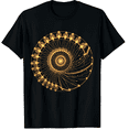 thumbnail image 1 of Pi Day Fibonacci Spiral Ratio Mathematicians Sacred Geometry Men Women Short Sleeve Graphic T-Shirt, 1 of 2