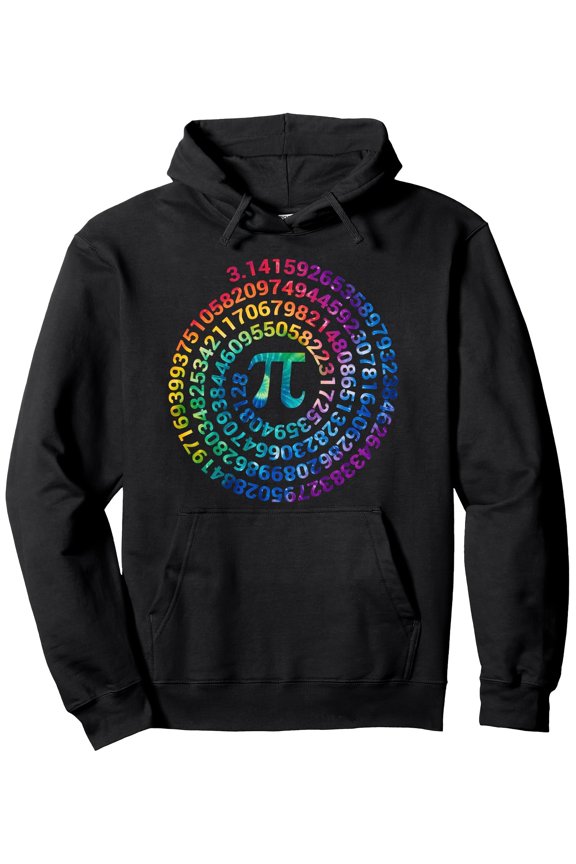 Pi Day For Math Lovers 3.14 Nerdy Symbols Tie Dye Numbers Pullover Hoodie