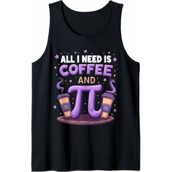 Pi Day Math Coffee Teacher Playful Geometry Calculus Coffee Tank Top Size S-3XL