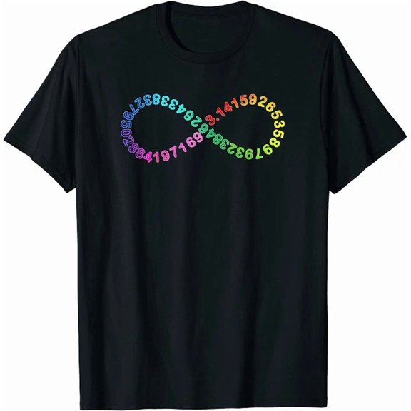 Pi Day Math Digits Of Pi Infinity Rainbow Gift Unisex S-5XL T-Shirt