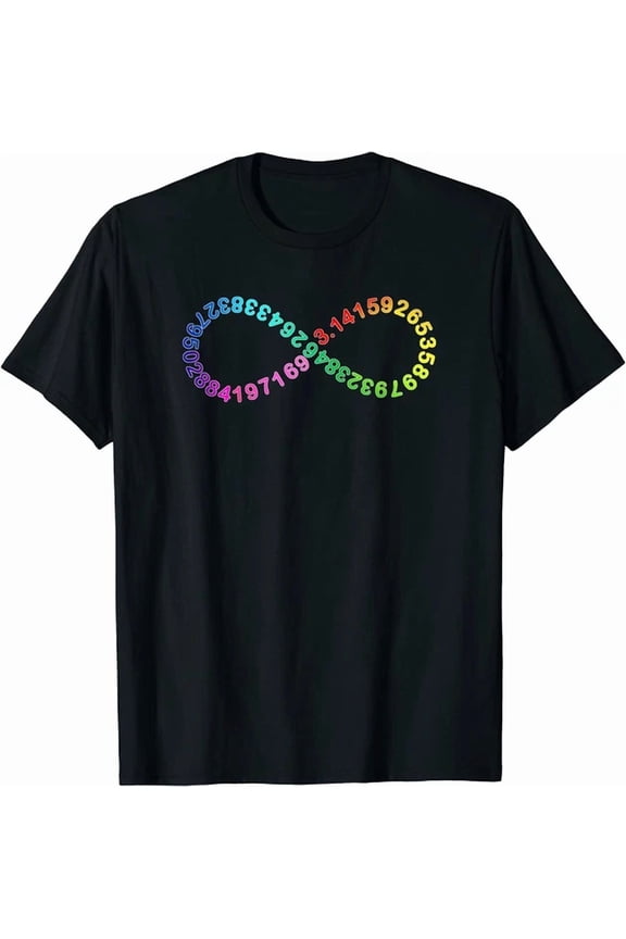 Pi Day Math Digits Of Pi Infinity Rainbow Gift Unisex S-5XL T-Shirt