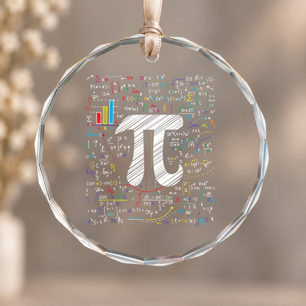 Pi Day Math Equation Math Teacher Student Geek Gifts Ornament, Room ...