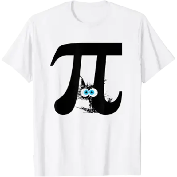 Pi Day-Math Pi Symbol 3.14- Teachers Students Cat T-Shirt